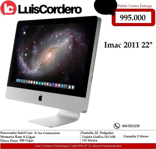 iMac 2012 -22 Pulgadas