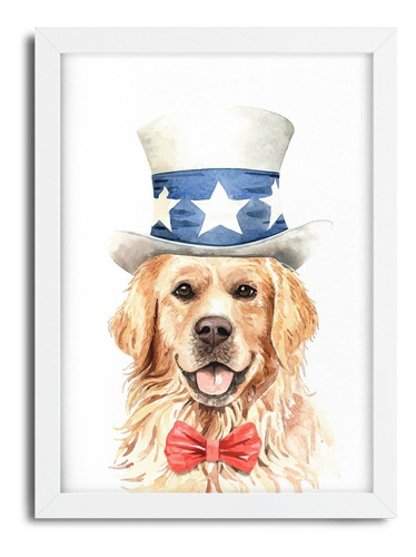 Quadro Decorativo Cachorro Golden Retriever - 1083 - 45x33 