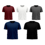 Kit 5 Camisas Dry Fit Camisetas Uv Treino Academia
