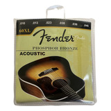 1 Pak De Cuerdas Acero Bronce Fender Guitarra Acustica 010