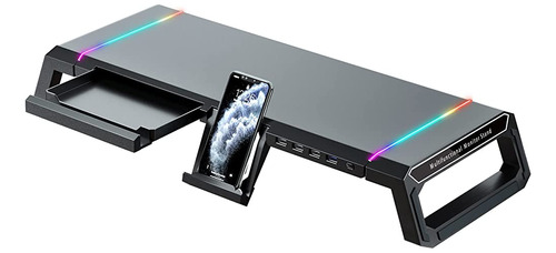 Kyolly Rgb Gaming Computer Monitor Stand Riser - 1 Usb 3.0 Y