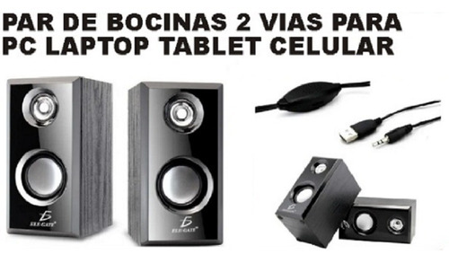 Par De Bocinas Alámbricas Para Pc , Laptop, Tablet Y Celular