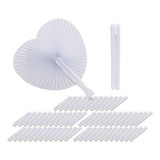 60 Unidades De Papel Blanco Con Forma De Abanico, Diseño De