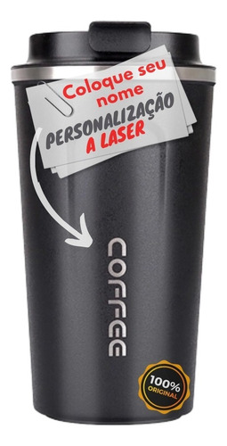 Copo Térmico Café Personalizado A Laser Quente E Gelado 