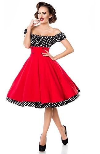 Vestido Bolinhas Anos 60 Pinup Vintage Festa Anos 50