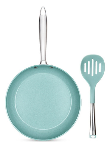 Sartén Antiadherente Jade Cook 20 Cm + Utensilio De Cocina Color Utensilio Ranurado