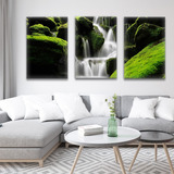 Cuadro Tríptico Decorativo Moderno 130x60cm Moss Y Corea P