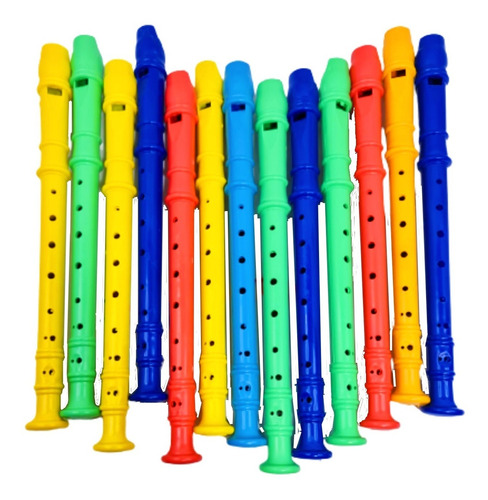 40 Flauta Doce Infantil Brinquedo Plastico Lembrancinha 
