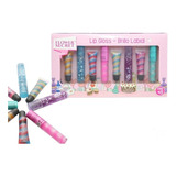 Brillo Labial Para Niñas Con Glitter Pack 8 Unidades