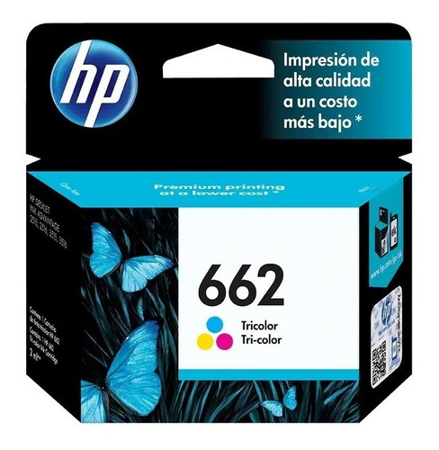 Cartucho De Tinta Hp 662 Tricolor Original (cz104al)