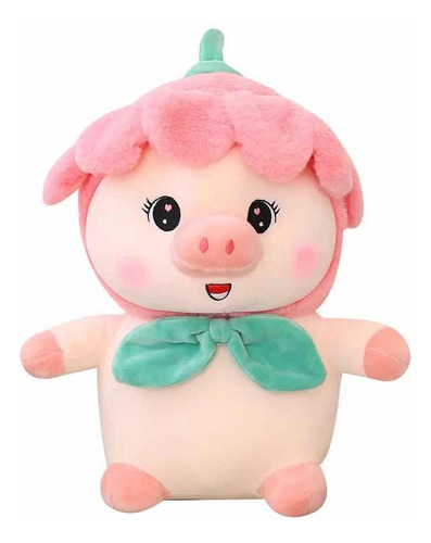 Peluche Cerdito Floreado Muñeco Cerdo Con Pétalos 35 Cm