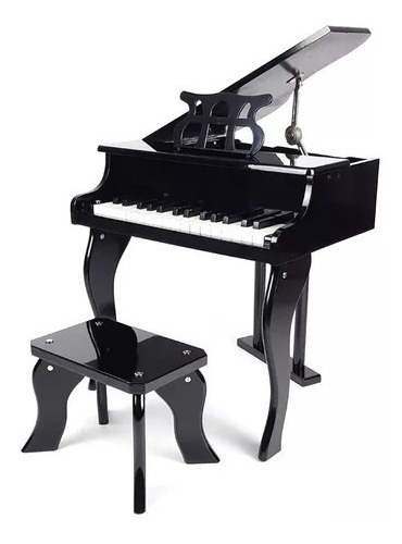 Piano  Turbo Infantil 30k Teclas Turbinho Preto 