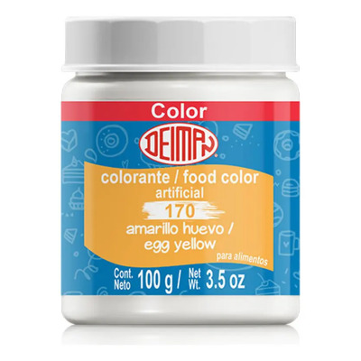 Colorantes Vegetal En Polvo Amarillo Huevo(170) 100g Deiman Amarillo Huevo