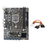 Placa Base Minera B250c Con 4 Pines A Cable 12 Pcie A Usb3