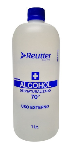 Alcohol Desnaturalizado 70°  Reutter 1 Litr0