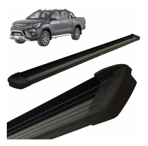 Estribos Aluminio Negro Bepo G3 P/ Toyota Hilux 2020