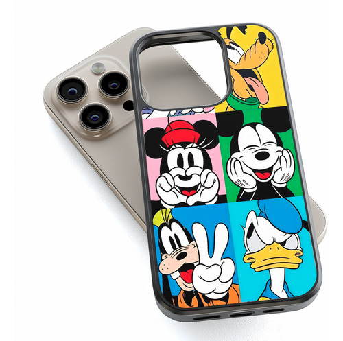 Funda Para iPhone Disney Mickey Minnie Pluto Goofy Donald Da