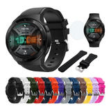 Kit 3 Correas Sport Silicon Para Huawei Watch Gt 2e Con Mica