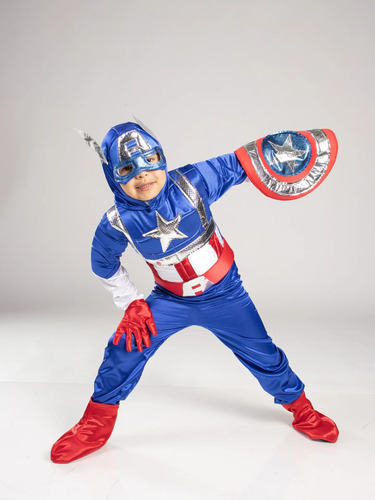 Disfraz Capitan America Completo Para Niño