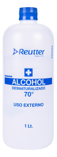 Alcohol Desnaturalizado 70° 1 Litro Reutter 1 Unidad