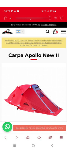 Carpa Montagne Apollo 2 New