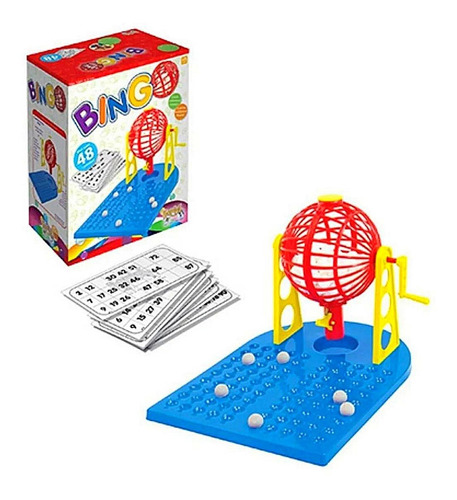 Bingo 48 Cartelas Com Globo Giratorio Brinquedo Infantil