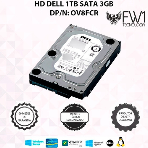 Hd Dell 1tb 7.2k 3.5  3gbps - Dell Dp/n:  0v8fcr