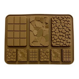 Molde Silicona Chocolate Tableta Corazon Craquelada Flores