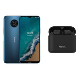 Celular Nokia G50 5g Smartphone Dual Sim 128gb Rom Teléfonos 6gb Ram Azul Y Audífonos Nokia Bh805 Auricular Bluetooth Negro