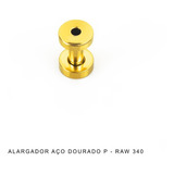 Alargador De Orelha Aço Dourado Tamanho 1.2  A 36mm