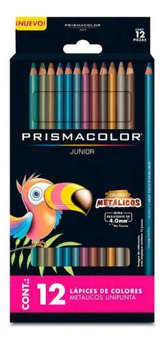 Set 12 Lapices Colores Metálicos Prismacolor Jr.