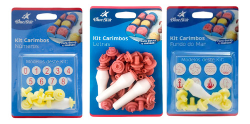 Kit Carimbo Numeros + Alfabeto + Fundo Do Mar