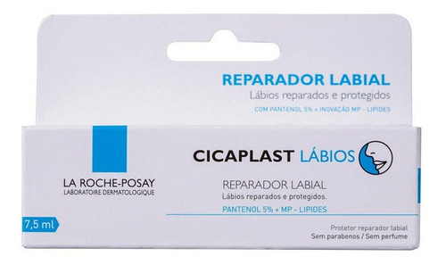 Cicaplast Lábios 7,5ml Larocheposay Reparador Labial Hidrata