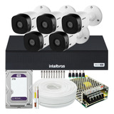 Kit Cftv 5 Cameras Full Hd Dvr Intelbras 3008c 2tb Wd Purple