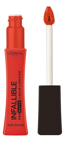 Loréal Paris Lipstick Líquido P/labios Pro Matte Infalible Acabado Mate Color Ma Cherie 870