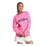 Jaqueta adidas Logo Linear Feminina - Rosa/pto