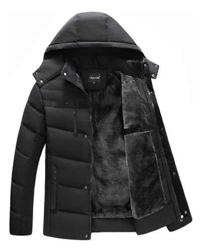 Jaqueta Masculina Bobojaco Puffer Forrada Pelúcia Neve Frio