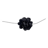 Collar De Flores Elegante Para Mujer Negro