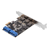 Pcie Pciexpress A Conector Usb 3.0 Interno De 2 Puertos Y 19