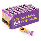 Pilas Aa Gp Batteries Extra Lr06, Paquete De 40 Baterías Aa