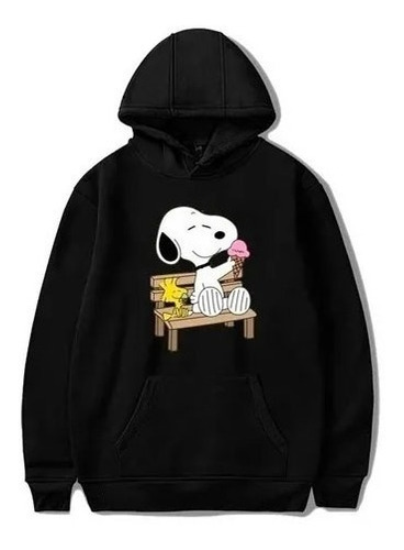 Moletom Canguru Com Estampa Snoopy E Charlie Brown Woodstock