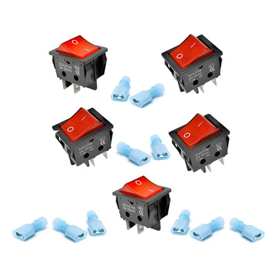 Boton Balancin 5 Piezas On Off 250v 30a Iluminado Terminales | Envío gratis