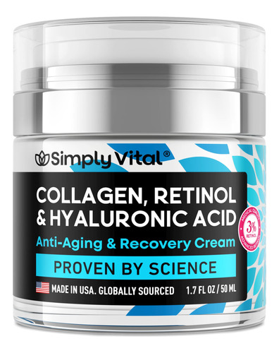 Crema Hidratante Facial De Colgeno Con Retinol Y Cido Hialur