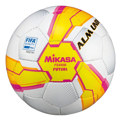 Balón Fútsal Mikasa Fs450b-yp #4 Bajo Bote Fifa Quality Pro Color Blanco\u002Famarillo | Meses sin interés