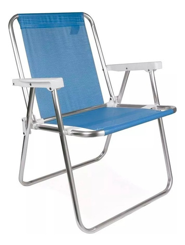 Mor 002238 Cadeira Praia De Aluminio Cor Azul