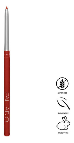 Delineador Labial Retráctil Waterproof X0.28gr Palladio Color Raisin