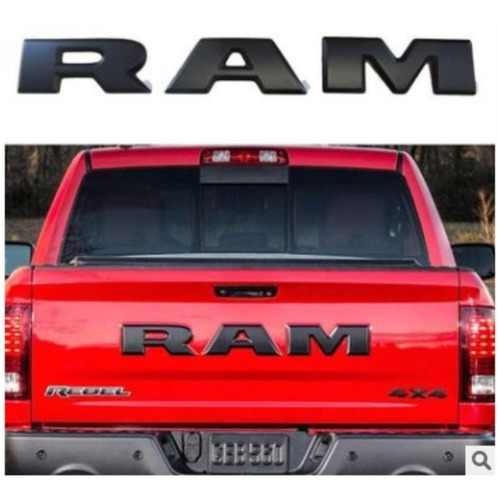 Letras Para Porton Trasero Dodge Ram 1500 5.7 Hemi Carbono Foto 3