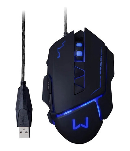 Mouse Gamer Warrior 3.200dpi Usb Preto Multilaser Mo261