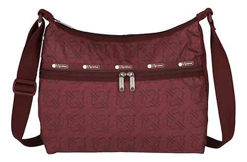 Lesportsac Le Logo De Luxe Claret Large Hobo Crossbody Bag, 