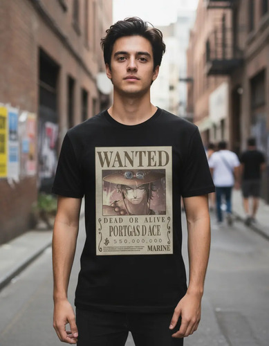 Playera De One Piece Wanted Portgas D Ace Envio Rapido